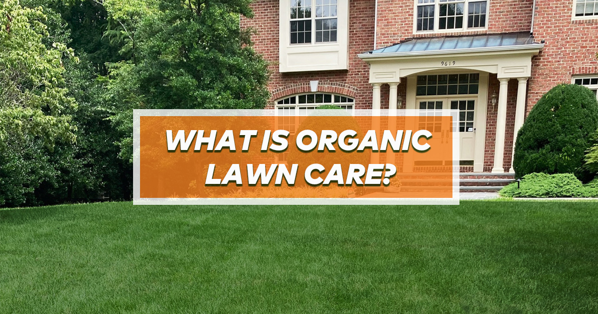 Beautiful Home with text What is organic lawn care?